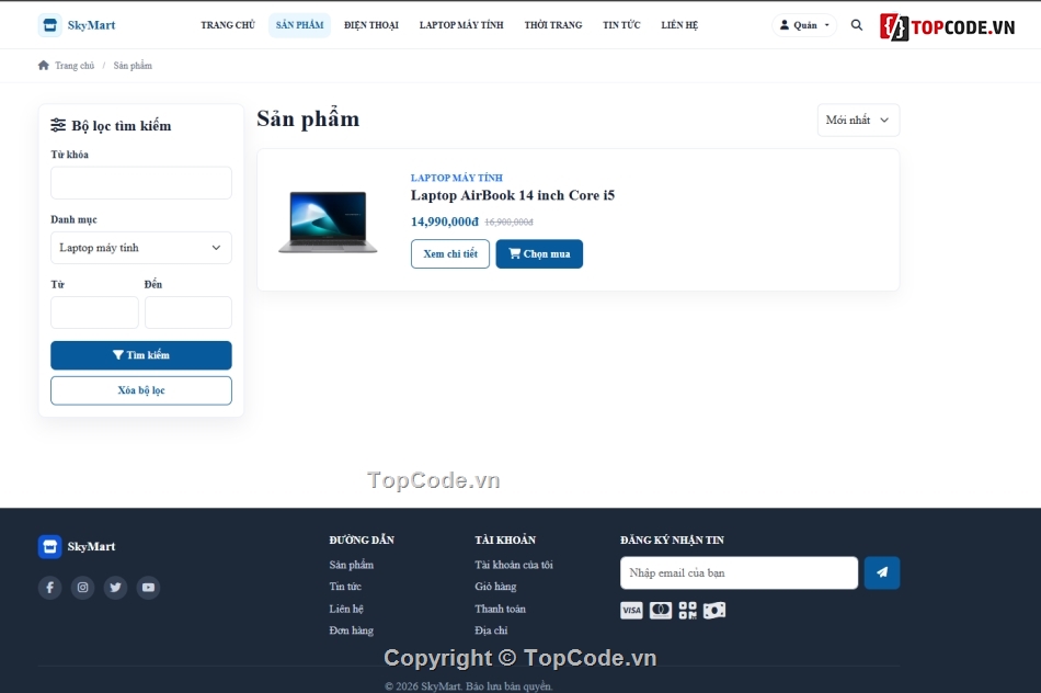 Website php,điện tử,thương mại